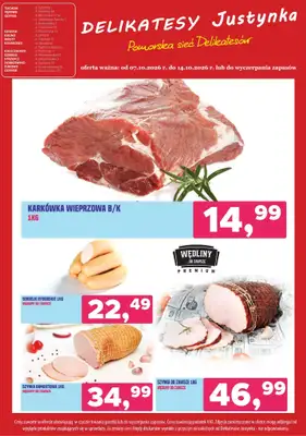 Delikatesy Justynka - gazetka promocyjna Gazetka od środy 07.10 do środy 14.10 - strona 2