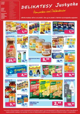 Delikatesy Justynka - gazetka promocyjna Gazetka od środy 07.10 do środy 14.10 - strona 3