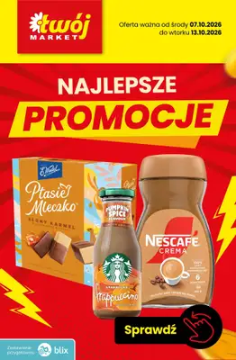 Twój Market - gazetka promocyjna Najlepsze promocje! od czwartku 08.10 do wtorku 13.10