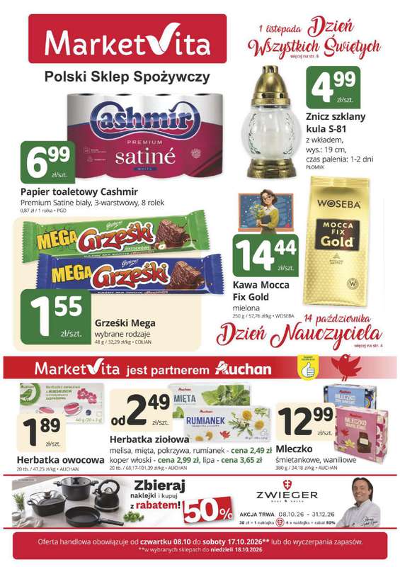 Marketvita - gazetka promocyjna Gazetka od czwartku 08.10 do soboty 17.10