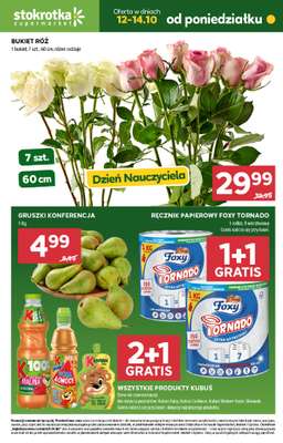 Stokrotka - gazetka promocyjna Hity na start od poniedziałku 12.10 do środy 14.10