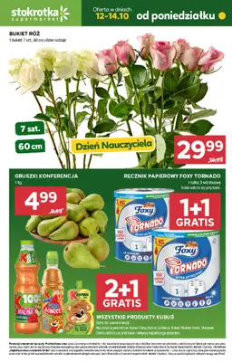 Stokrotka - gazetka promocyjna Hity na start od poniedziałku 12.10 do środy 14.10