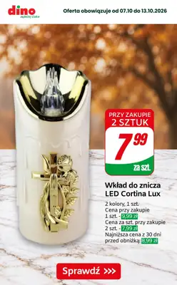 Dino - gazetka promocyjna Super promocje na znicze i wkłady od piątku 09.10 do wtorku 13.10 - strona 9