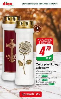 Dino - gazetka promocyjna Super promocje na znicze i wkłady od piątku 09.10 do wtorku 13.10 - strona 7