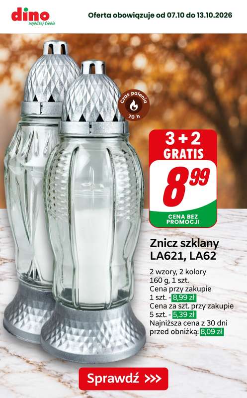 Dino - gazetka promocyjna Super promocje na znicze i wkłady od piątku 09.10 do wtorku 13.10 - strona 2