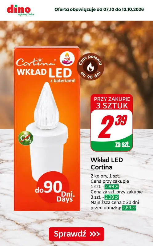 Dino - gazetka promocyjna Super promocje na znicze i wkłady od piątku 09.10 do wtorku 13.10 - strona 10
