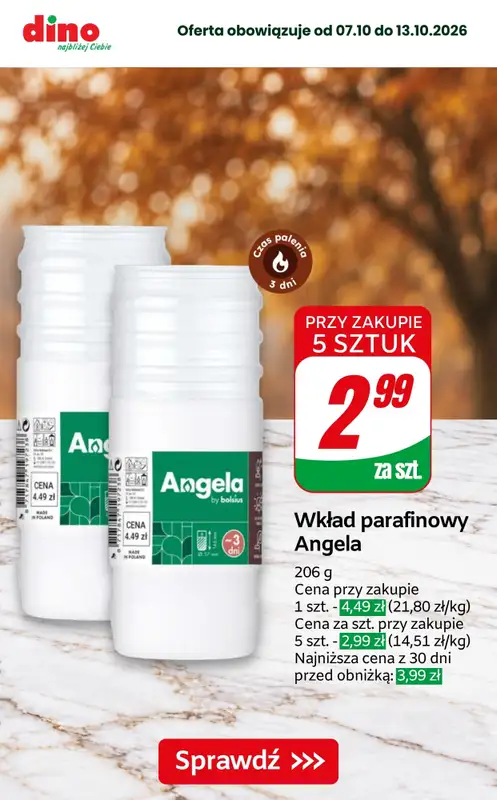 Dino - gazetka promocyjna Super promocje na znicze i wkłady od piątku 09.10 do wtorku 13.10 - strona 8