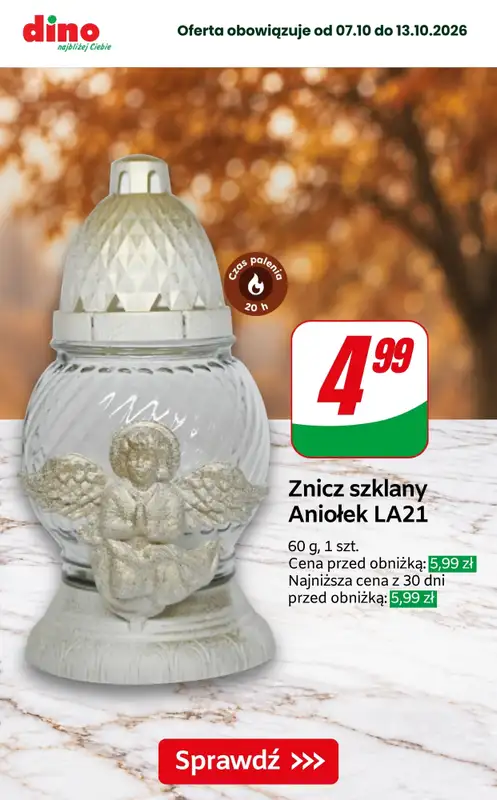Dino - gazetka promocyjna Super promocje na znicze i wkłady od piątku 09.10 do wtorku 13.10 - strona 4