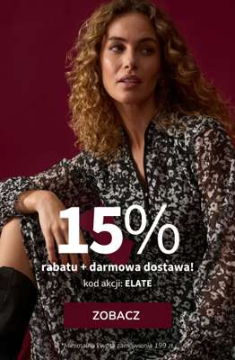 bonprix - gazetka promocyjna 15% rabatu + darmowa dostawa z KODEM! od czwartku 08.10 do czwartku 08.10