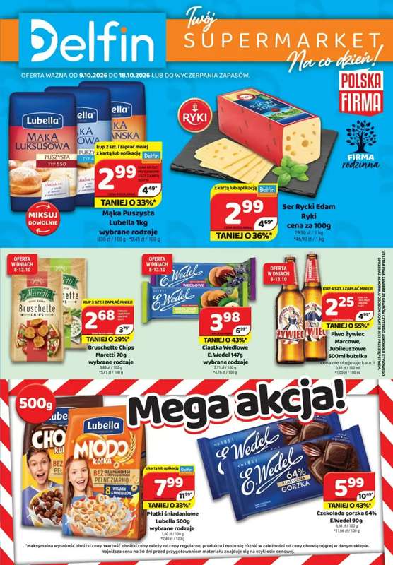 Delfin - gazetka promocyjna Gazetka od piątku 09.10 do niedzieli 18.10