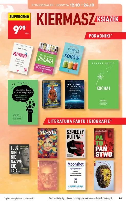 Biedronka - gazetka promocyjna Hity i inspiracje, od 10.10 od soboty 10.10 do środy 28.10 - strona 23