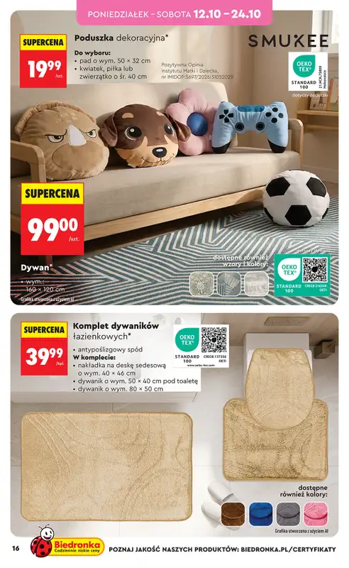 Biedronka - gazetka promocyjna Hity i inspiracje, od 10.10 od soboty 10.10 do środy 28.10 - strona 16