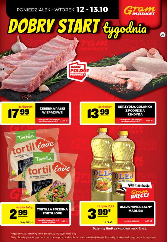Gram Market - gazetka promocyjna Cały tydzień niskie ceny od piątku 09.10 do środy 14.10 - strona 4