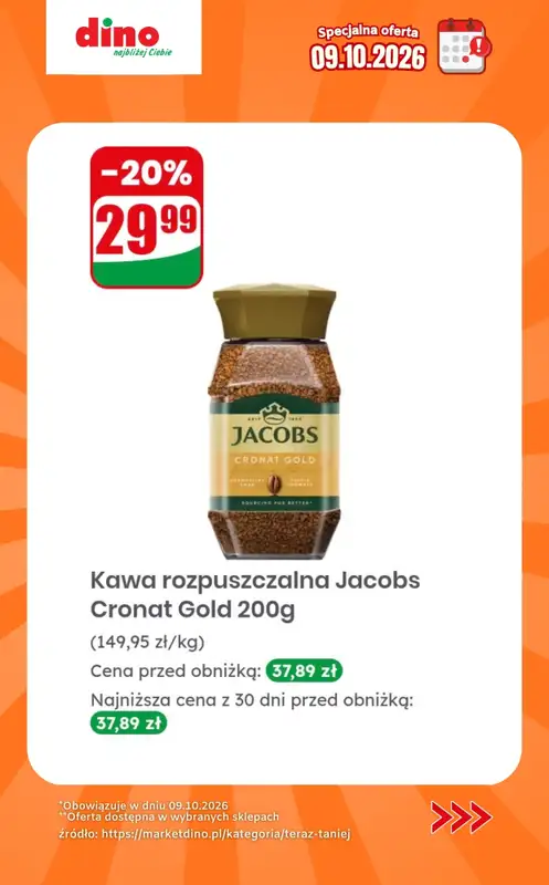 Dino - gazetka promocyjna Specjalna oferta na 09.10.2026 - promocje spoza gazetki od piątku 09.10 do piątku 09.10 - strona 3