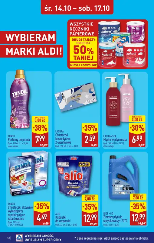 Aldi - gazetka promocyjna Warszawa, ul. Orzechowa 37, WIELKIE OTWARCIE już w ŚRODĘ 14.10! od środy 14.10 do soboty 17.10 - strona 12