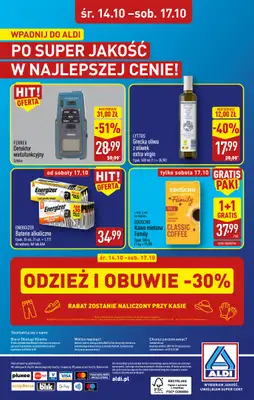 Aldi - gazetka promocyjna Warszawa, ul. Orzechowa 37, WIELKIE OTWARCIE już w ŚRODĘ 14.10! od środy 14.10 do soboty 17.10 - strona 32