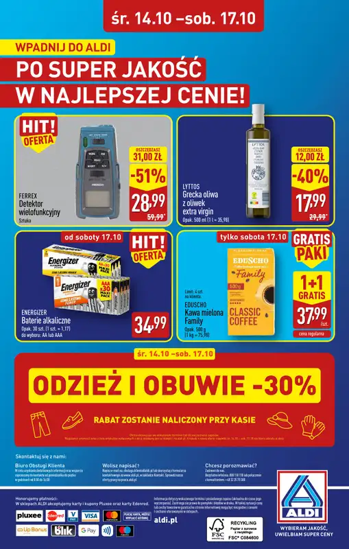 Aldi - gazetka promocyjna Warszawa, ul. Orzechowa 37, WIELKIE OTWARCIE już w ŚRODĘ 14.10! od środy 14.10 do soboty 17.10 - strona 32