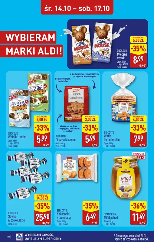 Aldi - gazetka promocyjna Warszawa, ul. Orzechowa 37, WIELKIE OTWARCIE już w ŚRODĘ 14.10! od środy 14.10 do soboty 17.10 - strona 10