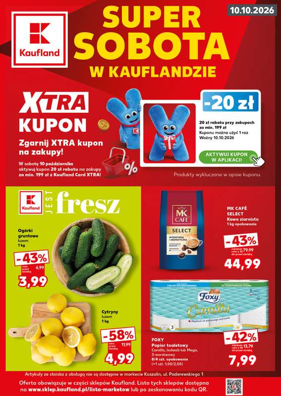 Kaufland - gazetka promocyjna Oferta Kaufland - SUPER SOBOTA od soboty 10.10 do soboty 10.10