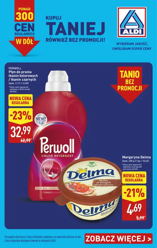 Aldi - gazetka promocyjna Stała obniżka cen!  