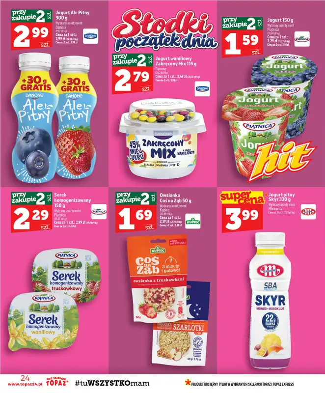 TOPAZ - gazetka promocyjna Gazetka od czwartku 15.10 do środy 21.10 - strona 24