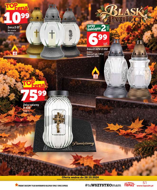 TOPAZ - gazetka promocyjna Gazetka od czwartku 15.10 do środy 21.10 - strona 51