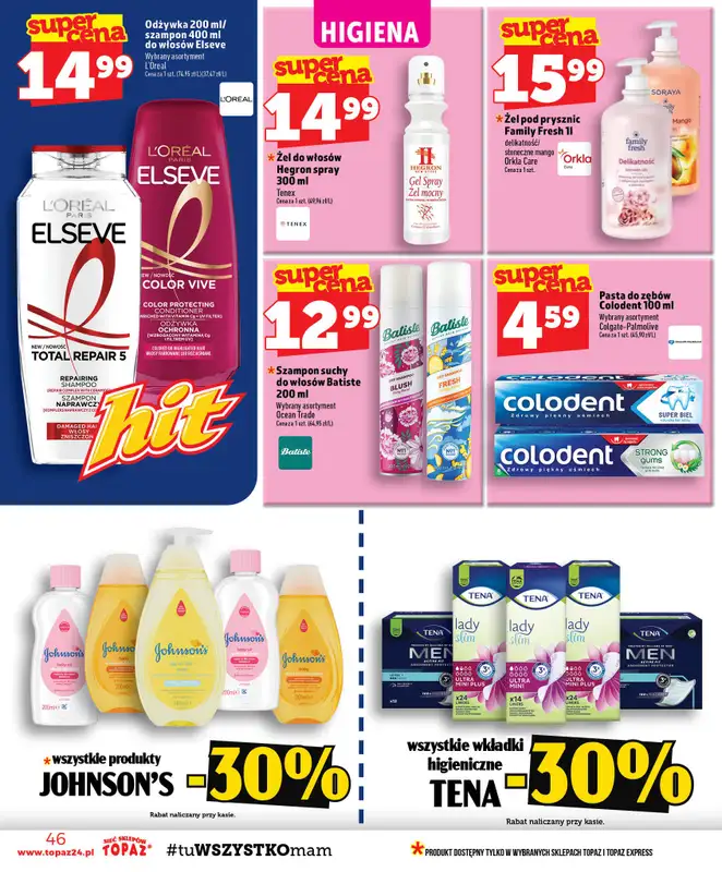TOPAZ - gazetka promocyjna Gazetka od czwartku 15.10 do środy 21.10 - strona 46