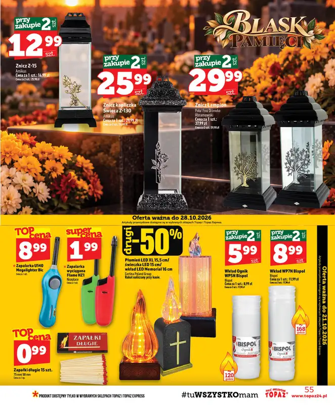 TOPAZ - gazetka promocyjna Gazetka od czwartku 15.10 do środy 21.10 - strona 55