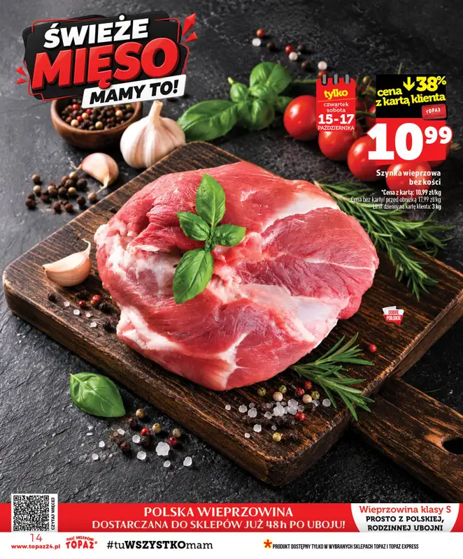 TOPAZ - gazetka promocyjna Gazetka od czwartku 15.10 do środy 21.10 - strona 14