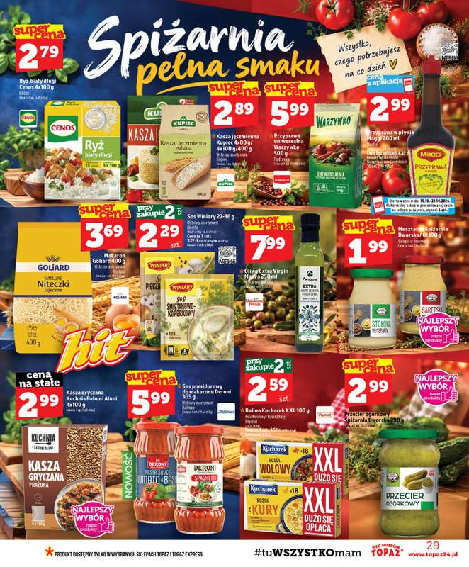 TOPAZ - gazetka promocyjna Gazetka od czwartku 15.10 do środy 21.10 - strona 29