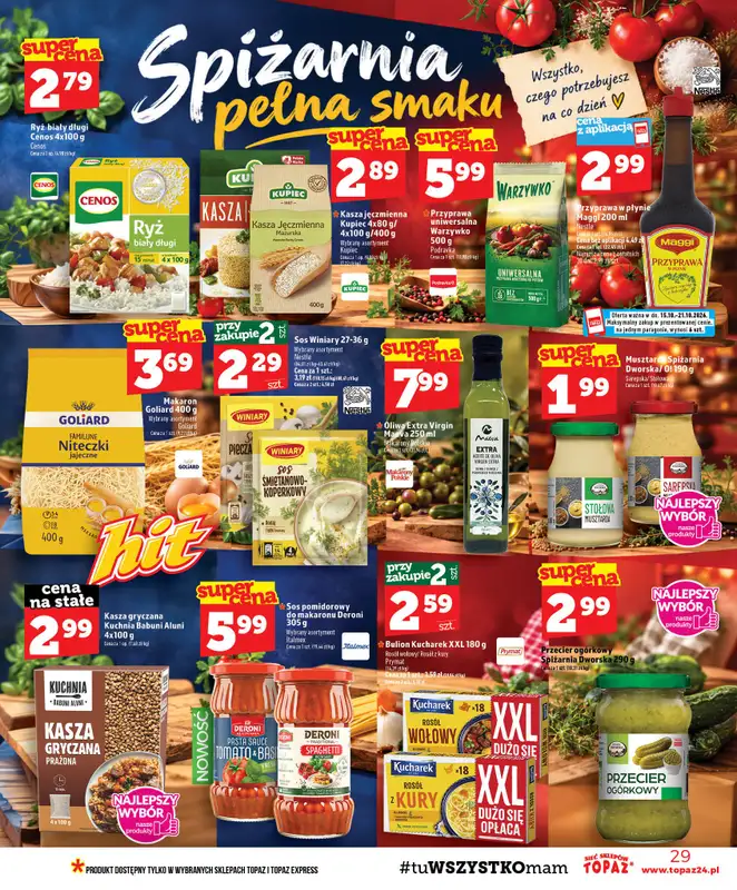 TOPAZ - gazetka promocyjna Gazetka od czwartku 15.10 do środy 21.10 - strona 29
