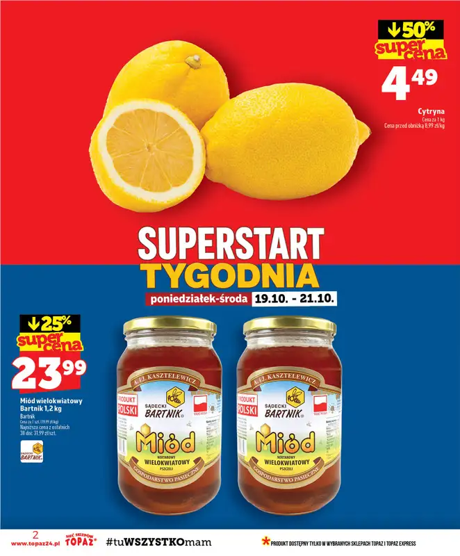 TOPAZ - gazetka promocyjna Gazetka od czwartku 15.10 do środy 21.10 - strona 2
