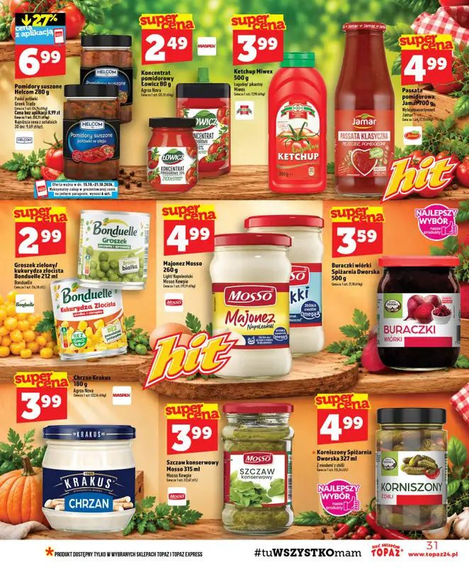 TOPAZ - gazetka promocyjna Gazetka od czwartku 15.10 do środy 21.10 - strona 31