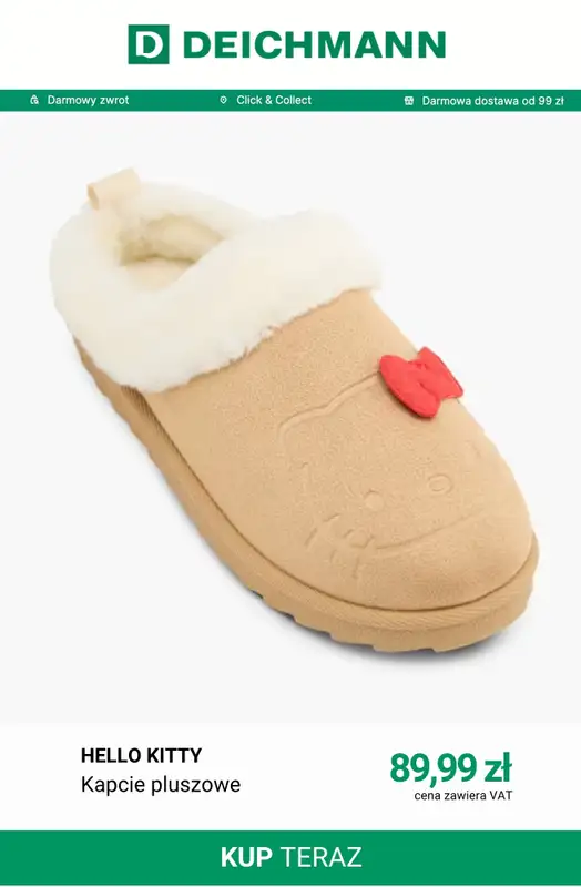 Deichmann - gazetka promocyjna Kapcie pluszowe od soboty 10.10  - strona 7