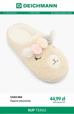 Deichmann - gazetka promocyjna Kapcie pluszowe od soboty 10.10  - strona 2