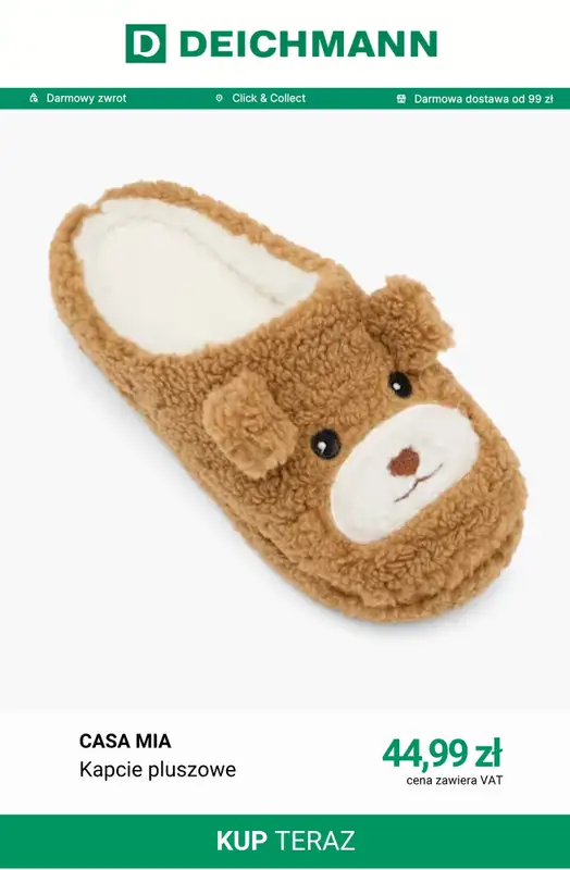 Deichmann - gazetka promocyjna Kapcie pluszowe od soboty 10.10  - strona 4
