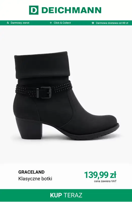 Deichmann - gazetka promocyjna Botki na obcasie od niedzieli 11.10  - strona 13