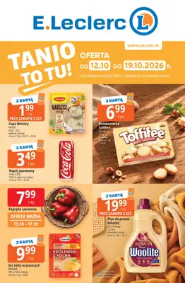 Leclerc - gazetka promocyjna Oferta E.Leclerc | Tanio to tu! od poniedziałku 12.10 do poniedziałku 19.10