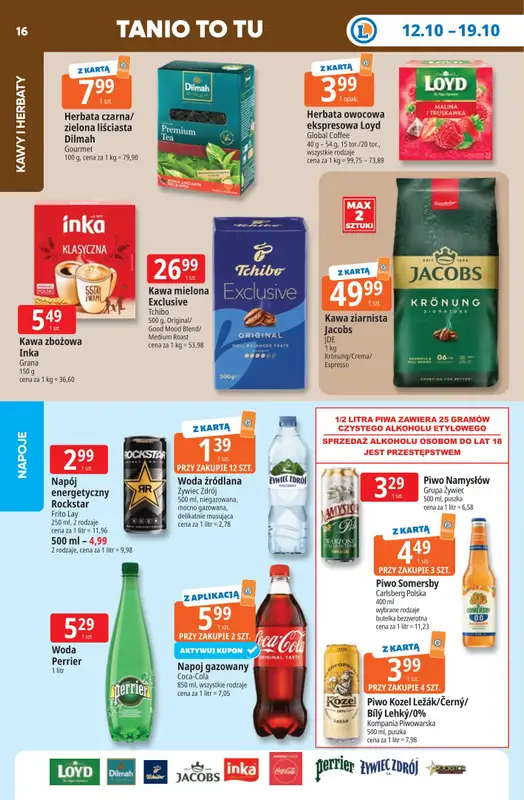 Leclerc - gazetka promocyjna Oferta E.Leclerc | Tanio to tu! od poniedziałku 12.10 do poniedziałku 19.10 - strona 16