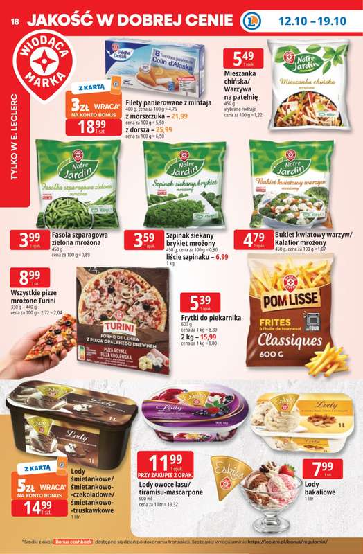 Leclerc - gazetka promocyjna Oferta E.Leclerc | Tanio to tu! od poniedziałku 12.10 do poniedziałku 19.10 - strona 18