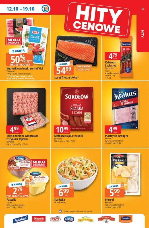 Leclerc - gazetka promocyjna Oferta E.Leclerc | Tanio to tu! od poniedziałku 12.10 do poniedziałku 19.10 - strona 3