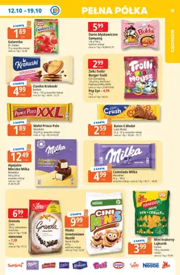 Leclerc - gazetka promocyjna Oferta E.Leclerc | Tanio to tu! od poniedziałku 12.10 do poniedziałku 19.10 - strona 15