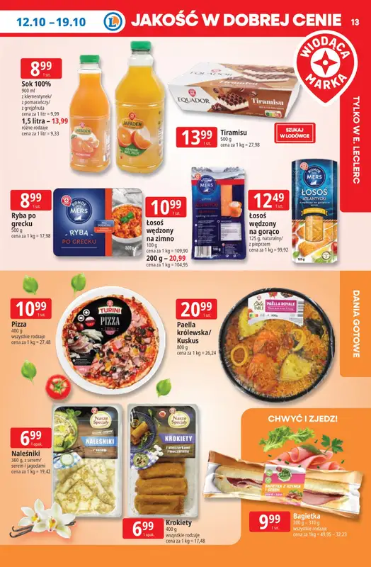 Leclerc - gazetka promocyjna Oferta E.Leclerc | Tanio to tu! od poniedziałku 12.10 do poniedziałku 19.10 - strona 13