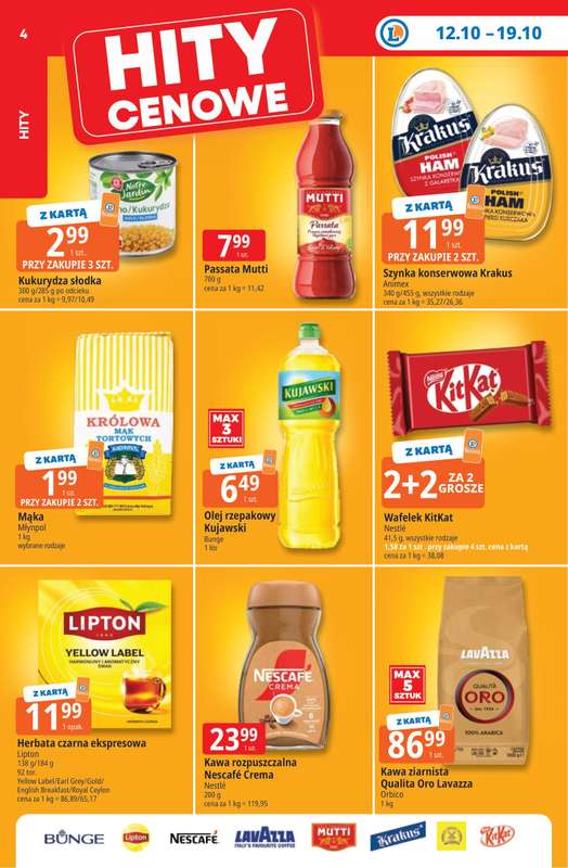 Leclerc - gazetka promocyjna Oferta E.Leclerc | Tanio to tu! od poniedziałku 12.10 do poniedziałku 19.10 - strona 4