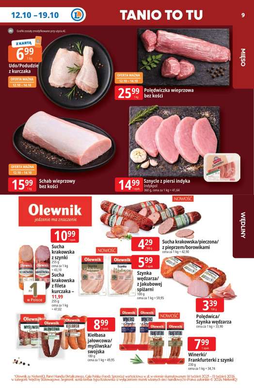 Leclerc - gazetka promocyjna Oferta E.Leclerc | Tanio to tu! od poniedziałku 12.10 do poniedziałku 19.10 - strona 9