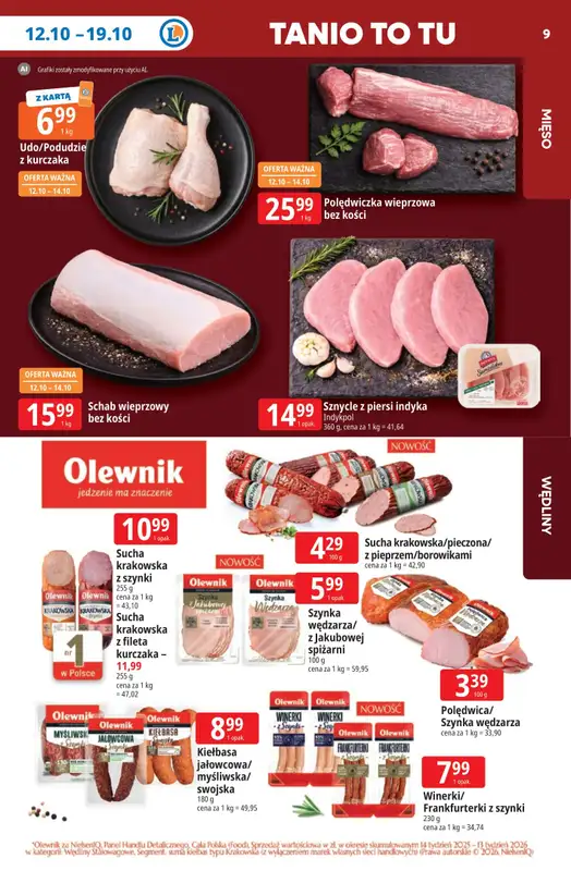 Leclerc - gazetka promocyjna Oferta E.Leclerc | Tanio to tu! od poniedziałku 12.10 do poniedziałku 19.10 - strona 9