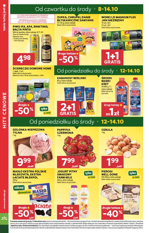 Stokrotka - gazetka promocyjna Gazetka Market od czwartku 08.10 do środy 14.10 - strona 4
