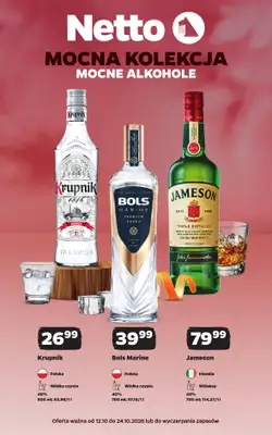 Netto - gazetka promocyjna Mocna Kolekcja - Alkohole Mocne od poniedziałku 12.10 do soboty 24.10