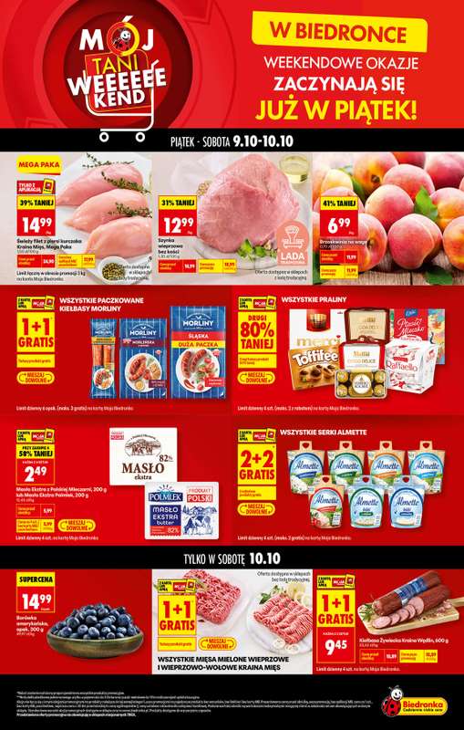 Biedronka - gazetka promocyjna Weekendowe okazje od piątku 09.10 do soboty 10.10