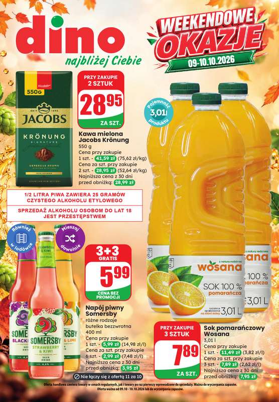 Dino - gazetka promocyjna Weekendowe okazje od piątku 09.10 do soboty 10.10